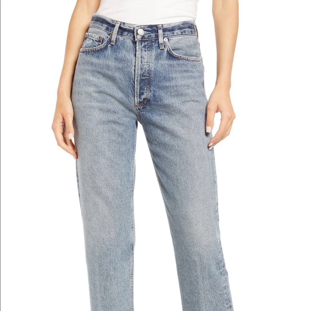 AGOLDE LANA ANKLE STRAIGHT LEG JEANS SZ 29 Z329-13 - Picture 2 of 5